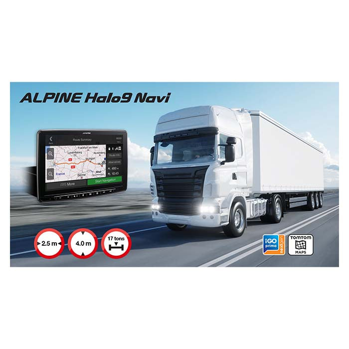 Alpine INE-F904DC Halo9 con navegación y mapas para camión