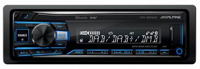 ALPINE UTE-204DAB 1-DIN Estéreo de coche con Bluetooth y DAB+