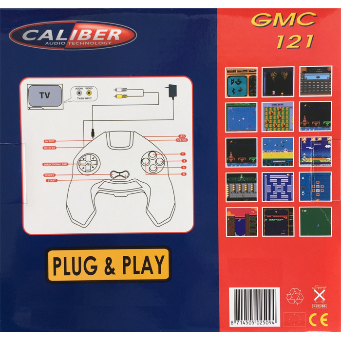 Consola de juegos Caliber - incluye 121 juegos