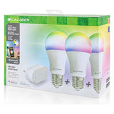 Starterpack para hogar inteligente Caliber E27, bombillas LED blancas/multicolor