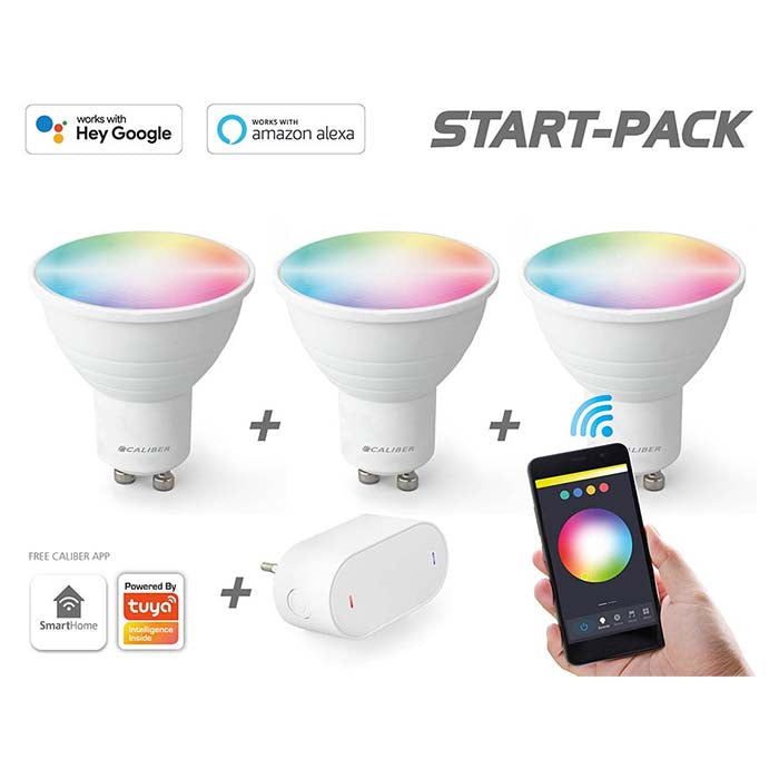 Caliber GU10 Smart Home paquete inicial bombillas LED