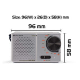 Radio FM portátil de bolsillo Caliber HPG311R