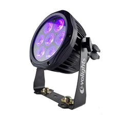 EVOLIGHTS GLACIER 7 LED PAR 7x10W RGBWA-UV IP65 iluminación escénica exterior