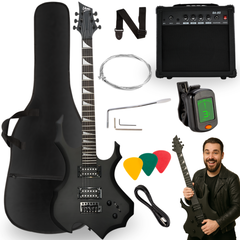 V-TONE EGS 39 MBK paquete de Guitarra eléctrica 4/4, negro