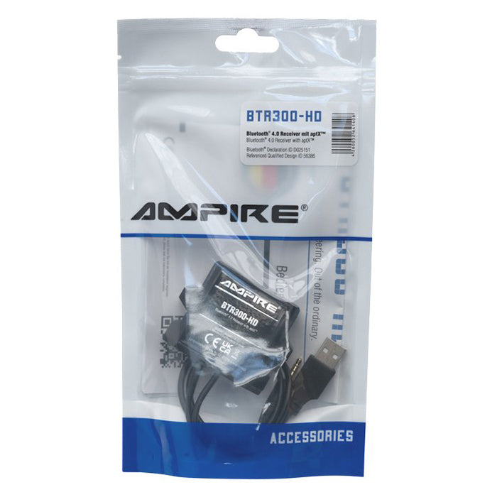 Receptor Bluetooth Ampire AUX/USB aptXHD, aptXLL