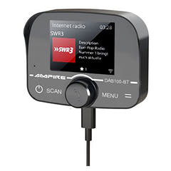 Telefonía manos libres Ampire con DAB+ y streaming A2DP