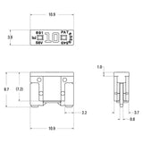Ampire Derivación para fusible mini de bajo perfil 10A (ACN) - 1 ud.