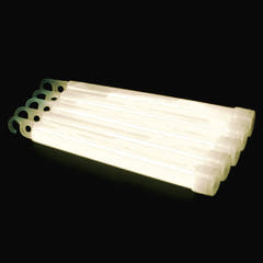 25 barras luminosas 6'' con cuerda (Blanco)