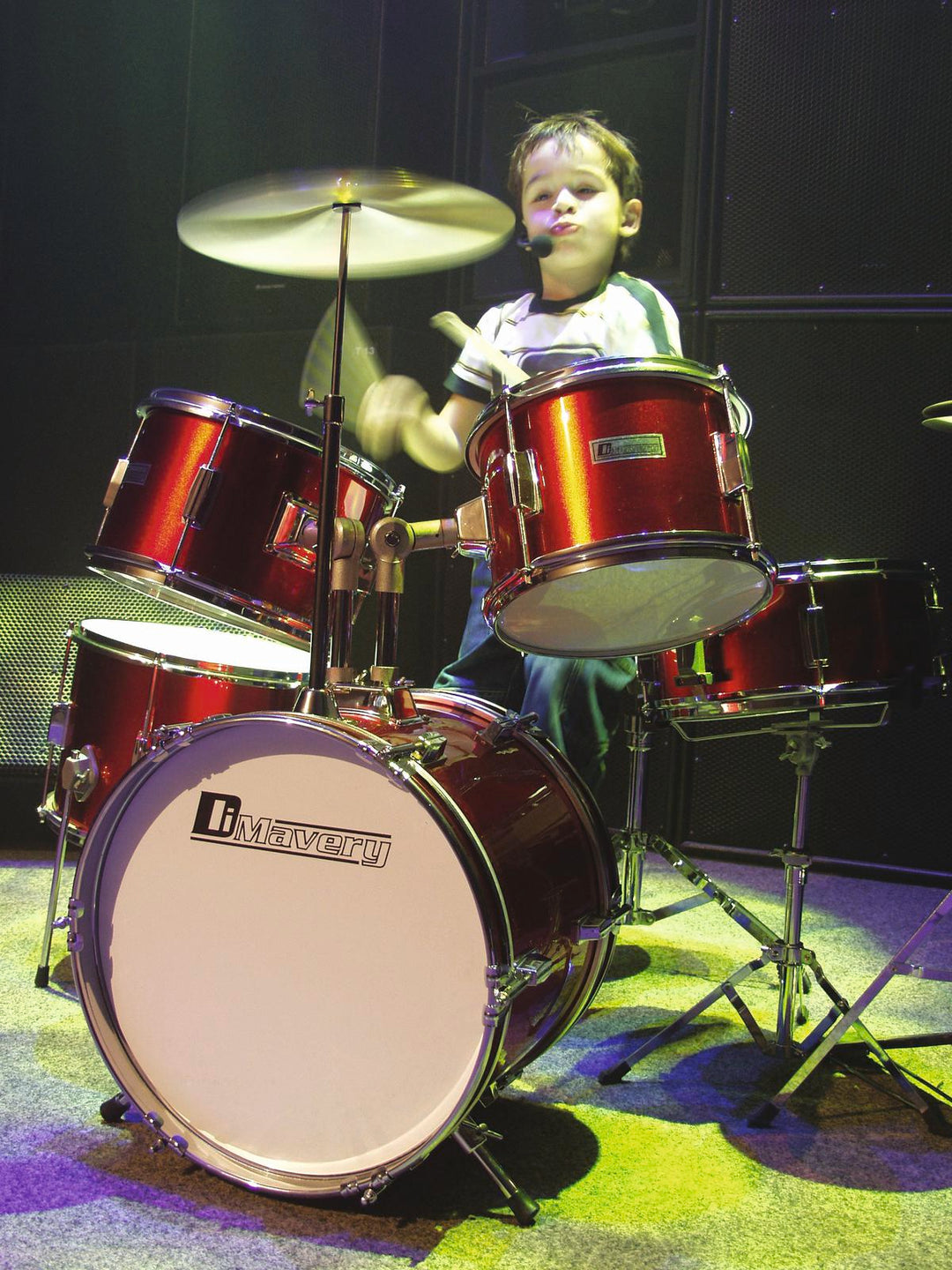DiMavery JDS-305 Batería para niños (Rojo)
