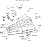 GEWA Rucksack assembly Form shaped violin/viola case - 2 rucksack straps