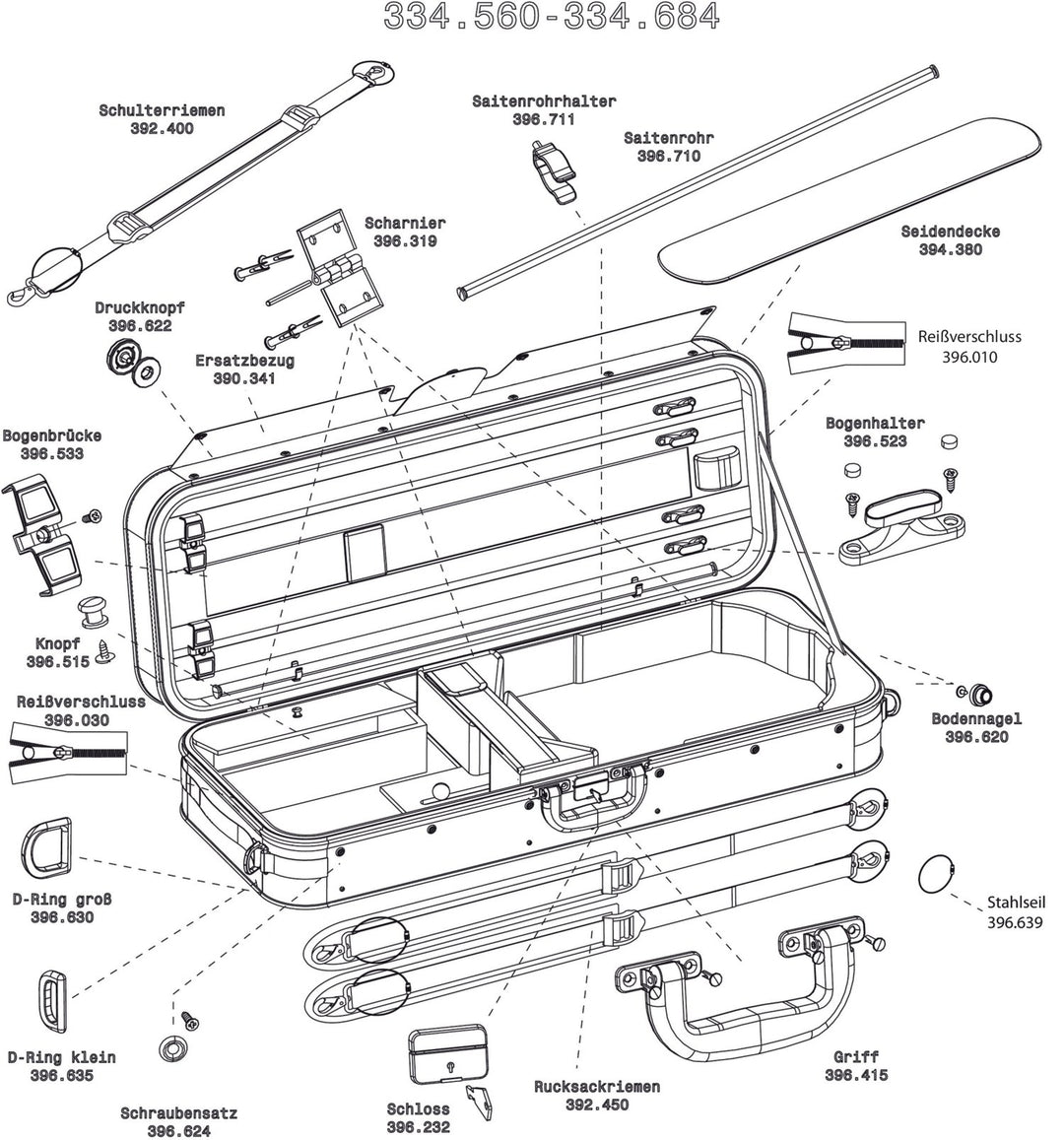 GEWA Tubo para cuerdas - Tubo para cuerdas