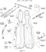 GEWA Cello case Idea Original Carbon 2.9 - Side handle