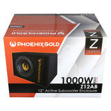 Subwoofer activo Phoenix Gold de 12" con cables y remote