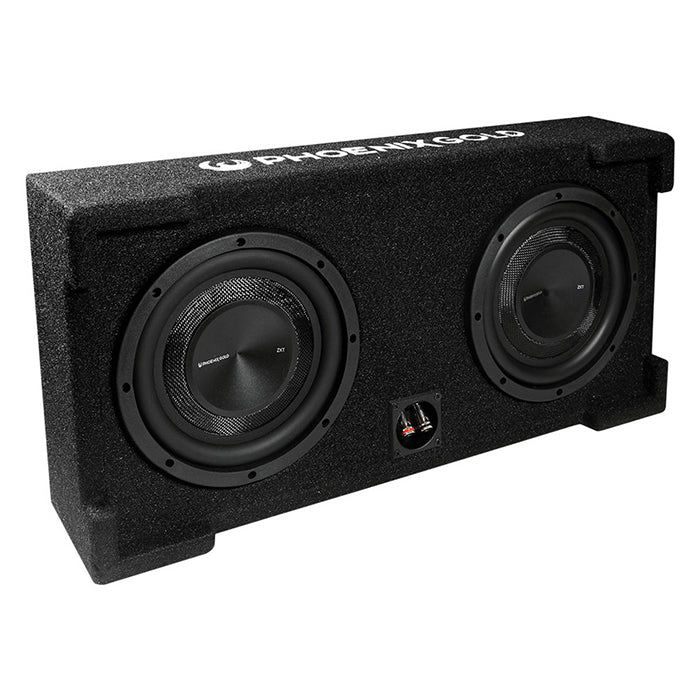 Phoenix Gold 2X8" 250 W RMS 2Ohm subwoofer pasivo box