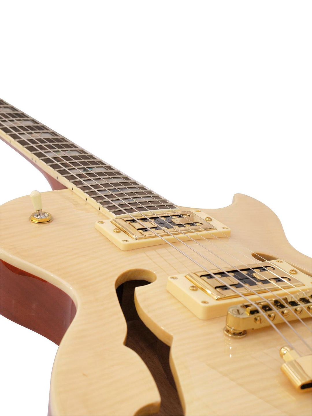 DiMavery LP-600 Electric Guitar, Natural Maple