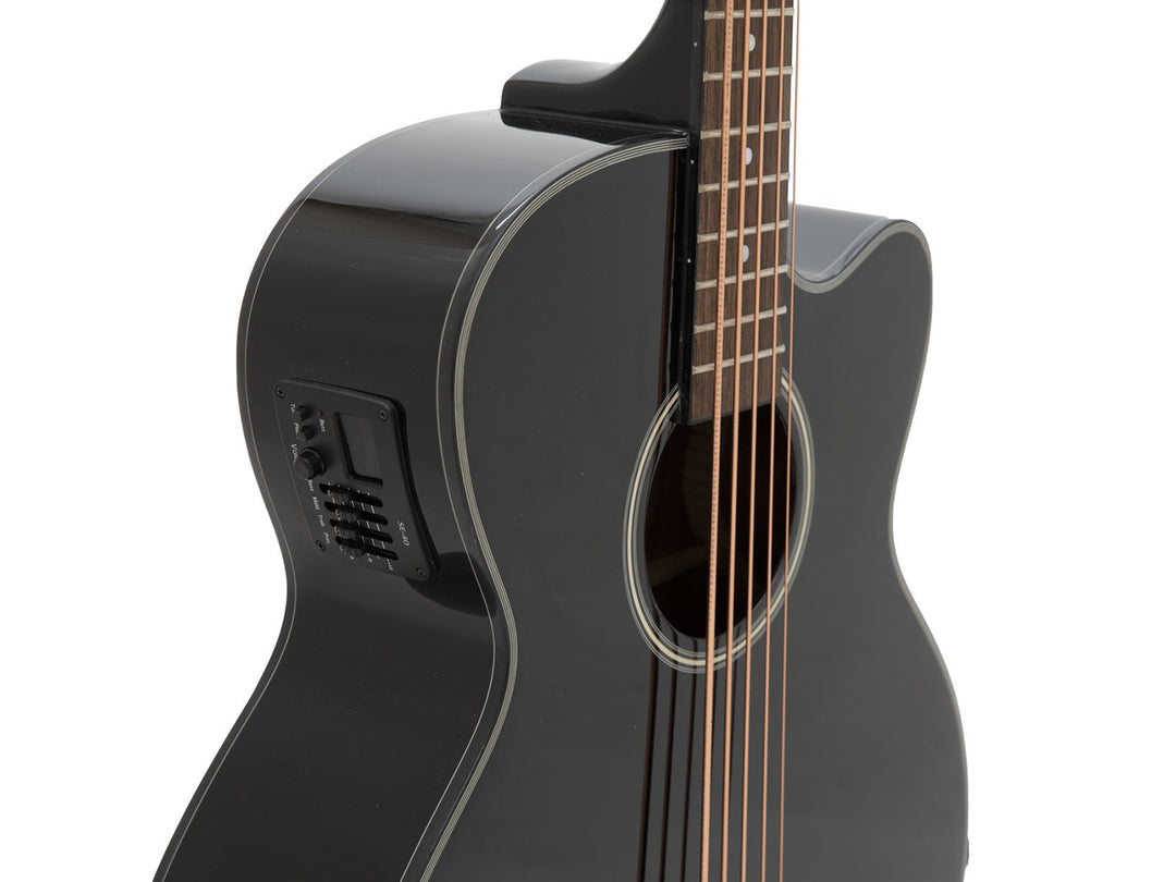 DiMavery AB-455 Bajo acústico, 5 cuerdas, Negro