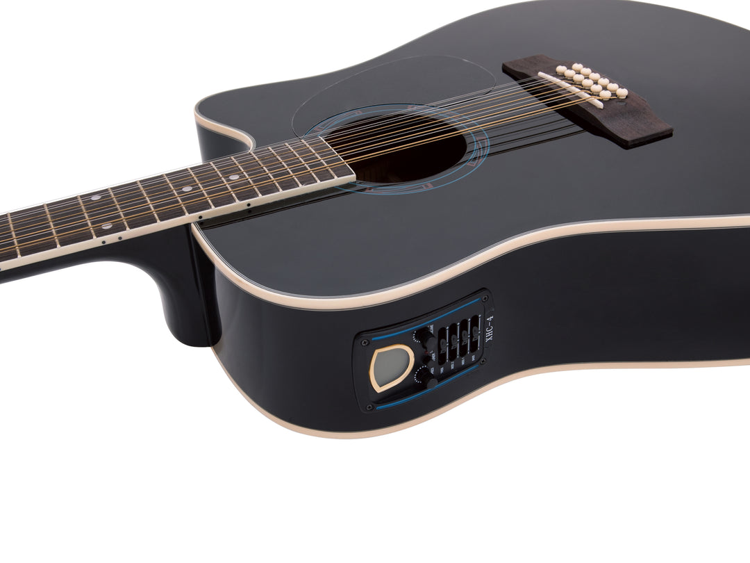 DiMavery DR-612 Guitarra Western 12 cuerdas (Negra)