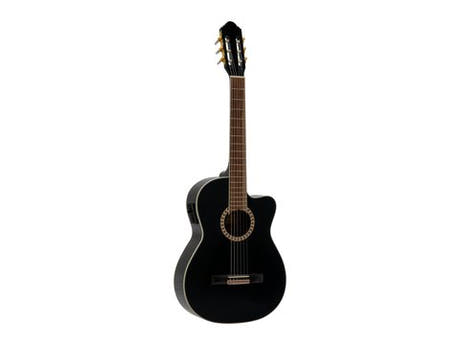 DiMavery CN-600E Guitarra clásica española (Negra)