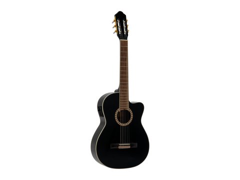 DiMavery CN-600E Guitarra clásica española (Negra)