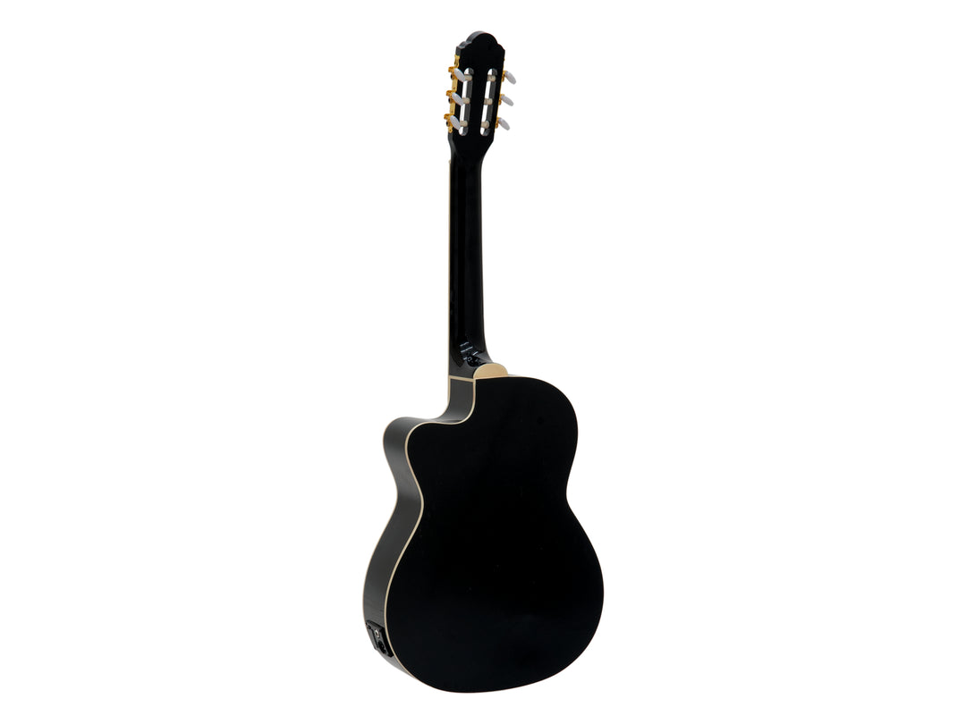DiMavery CN-600E Guitarra clásica española (Negra)