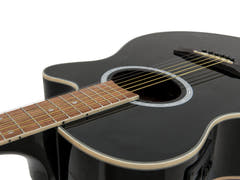 DiMavery AW-400 Guitarra Western (Negra)