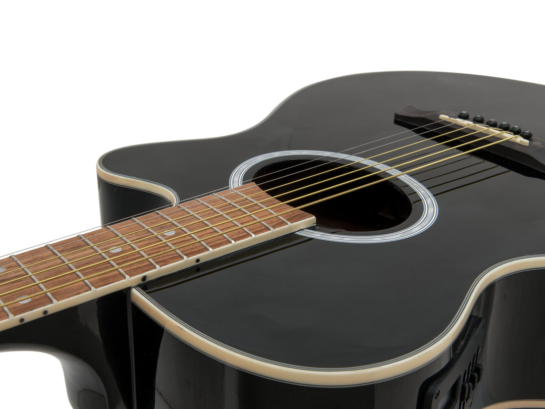 DiMavery AW-400 Guitarra Western (Negra)