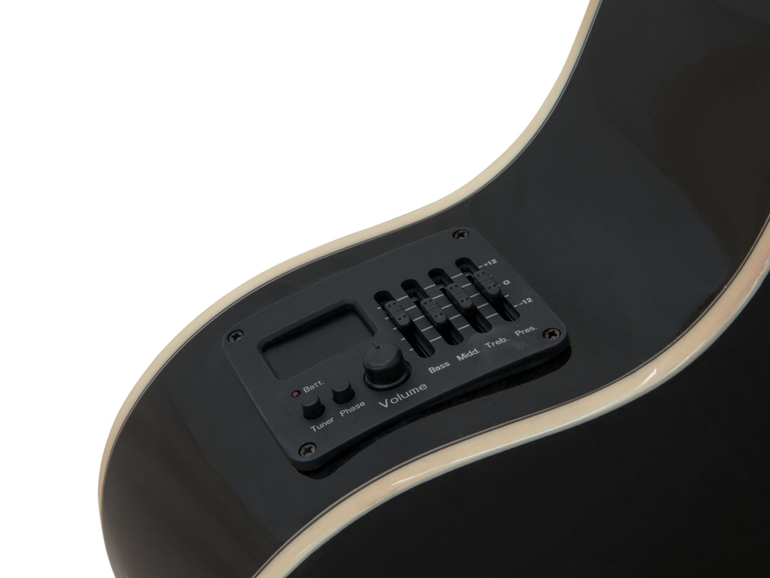 DiMavery AW-400 Guitarra Western (Negra)