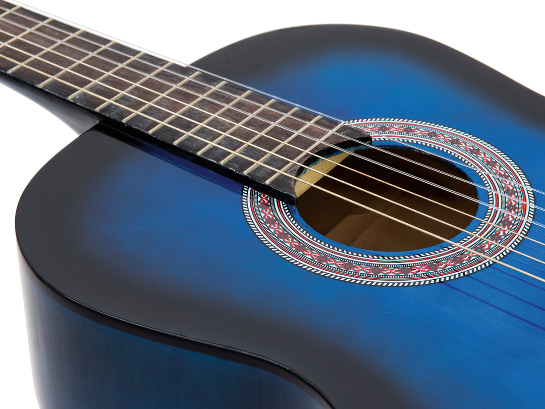 DiMavery AC-303 Guitarra clásica española (Azul burst)