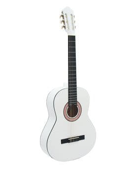 DiMavery AC-303 Guitarra clásica española (Blanca)