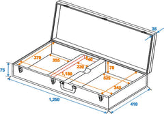 DiMavery Estuche rígido para bajo eléctrico, rectangular