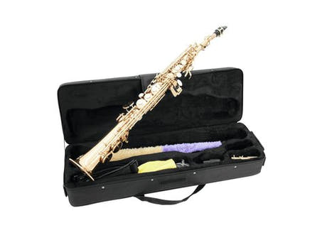 DiMavery SP-10 Bb Saxofón Soprano, Dorado