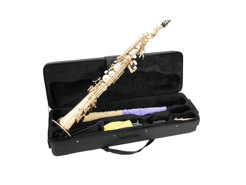 DiMavery SP-10 Bb Saxofón Soprano, Dorado