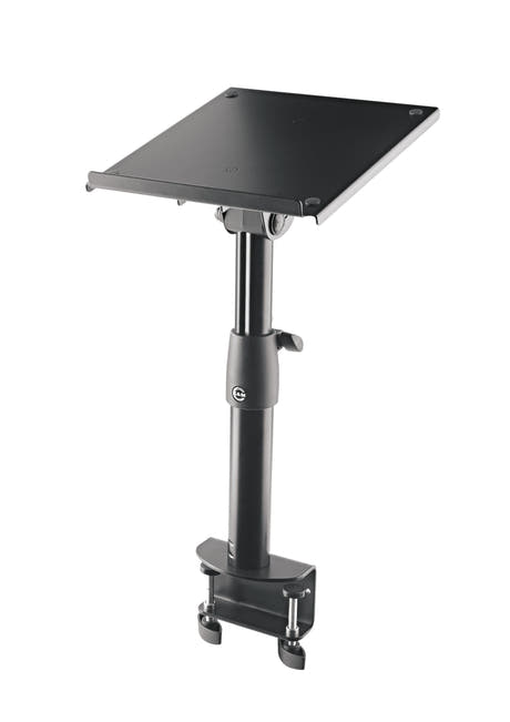 K&M 26778 Soporte de monitor de escritorio con abrazadera e inclinable