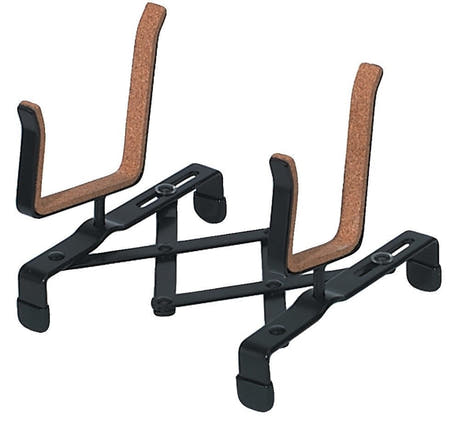Soporte de mesa GEWA para violines y viola, negro, con corcho