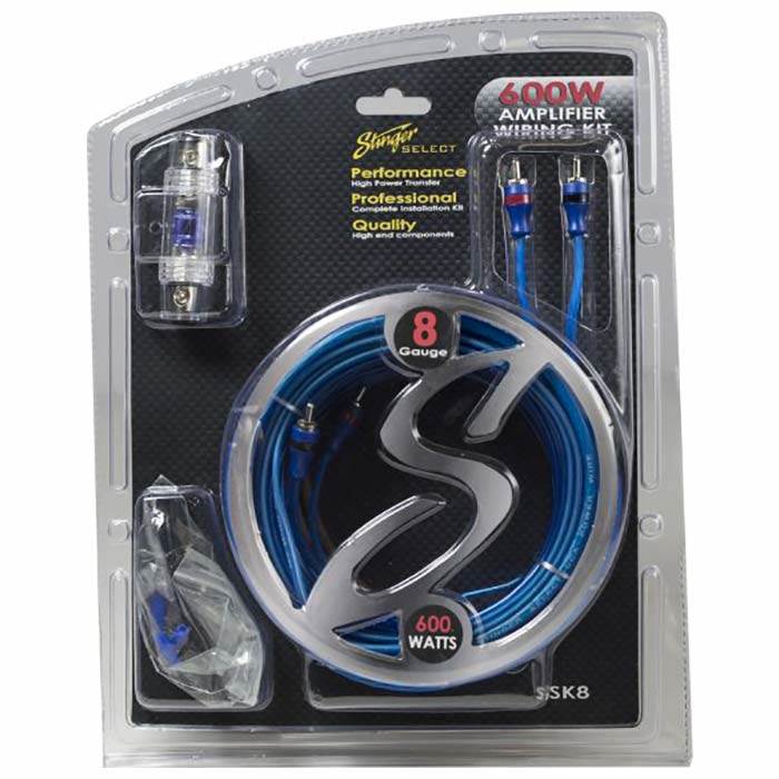 Kit de cables para amplificador de coche de 2 canales (10mm2)