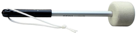 Baqueta de tambor de desfile GEWA con cabeza de fieltro blanco de 70 mm