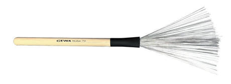 GEWA jazzbrushes de acero con mango de madera y pomo metálico