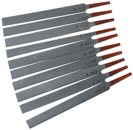 Hosco limas de cejuela japonesas, set de 10 de .010" a .056"