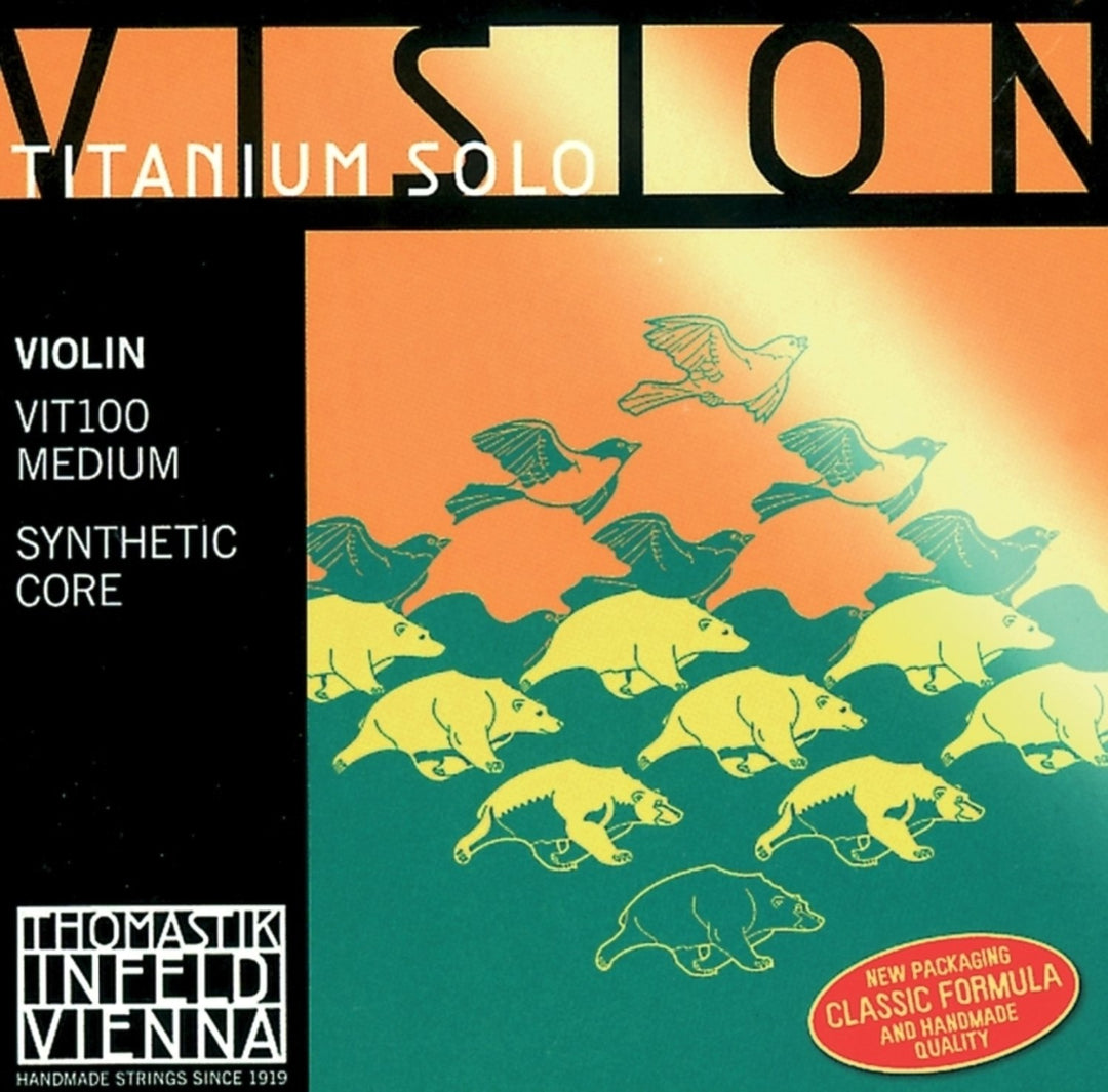 Cuerdas para violines Thomastik-Infeld Vision Titanium solo con núcleo sintético - Medium (VIT04)