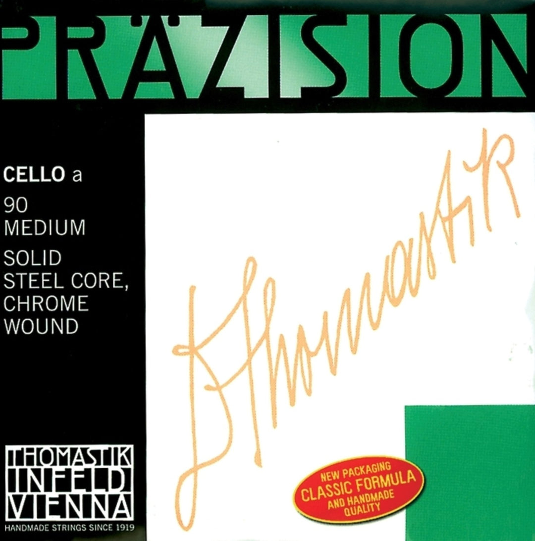 Cuerdas de violonchelo Thomastik-Infeld Precision con núcleo sólido de acero - Strong (90st)