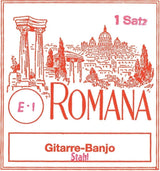 Juego de strings para guitarra-banjo Romana, 6 strings, con lazo