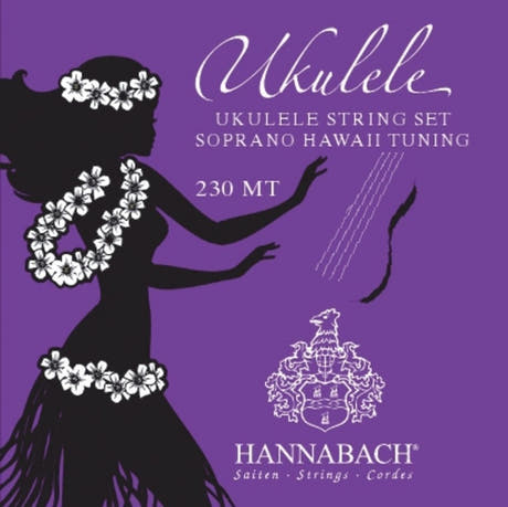 Hannabach 230 juego de cuerdas para ukelele soprano, afinación hawaiana