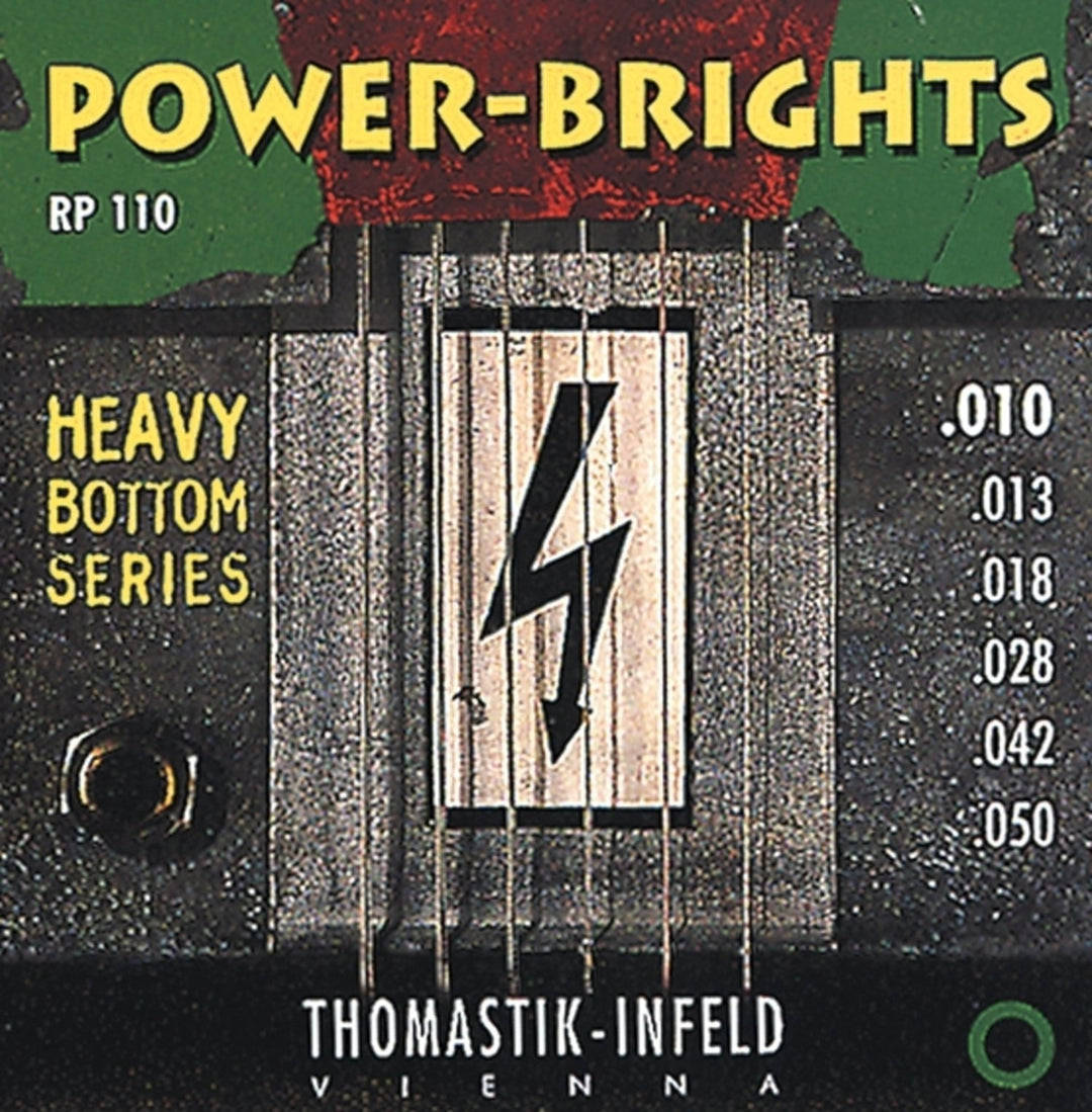 Thomastik-Infeld Cuerdas para guitarras eléctricas Power Brights Series - Set 010 heavy (RP110)