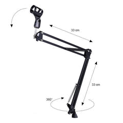 Soporte de sobremesa para micrófono DNA C5 con brazo articulado