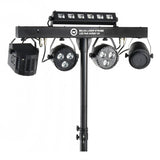 LIGHT4ME T-BAR LASER STROBE LED PAR DERBY UV IR multiefecto