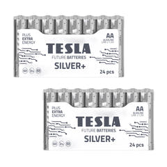 Tesla Silver+ AA Alkaline Baterías (48 uds)