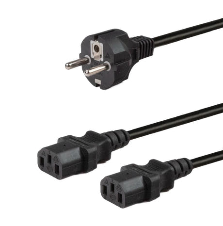 IEC Y-split Cable de Alimentación (250cm)