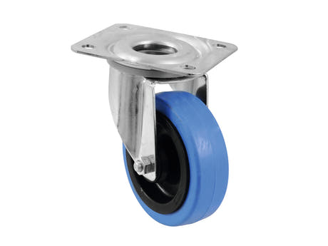 ROADINGER Rueda giratoria 100mm BLUE WHEEL azul claro