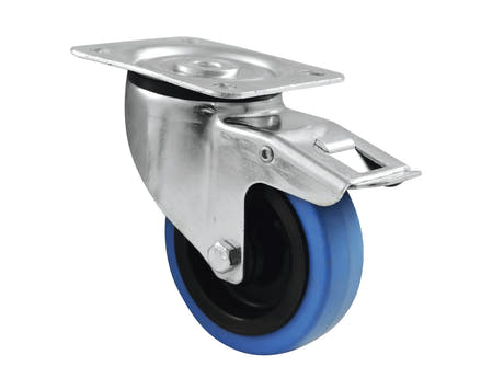 ROADINGER Rueda giratoria de 100mm BLUE WHEEL con freno