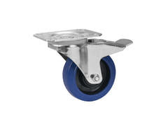 ROADINGER Rueda giratoria RD-100B 100mm azul con freno